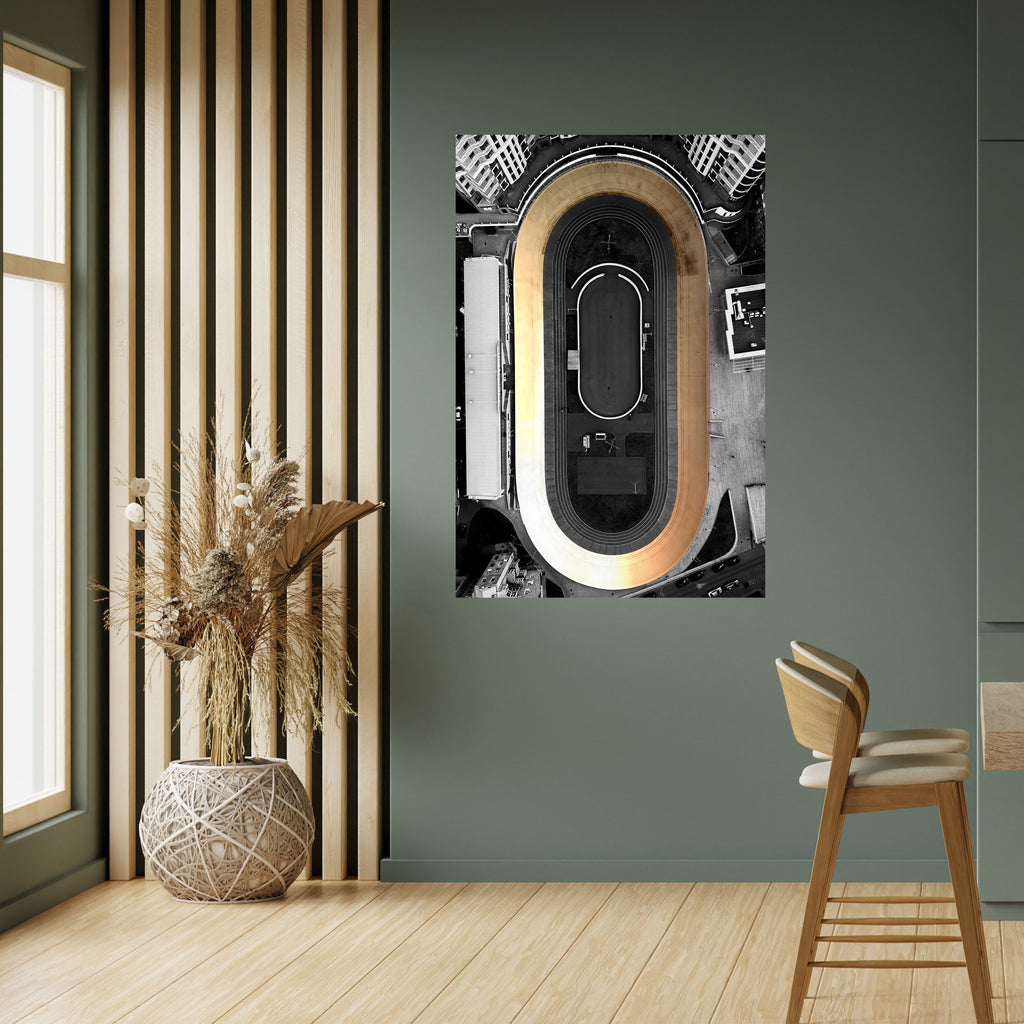 EDGE OF THE TRACK Poster Vertical Autocolante