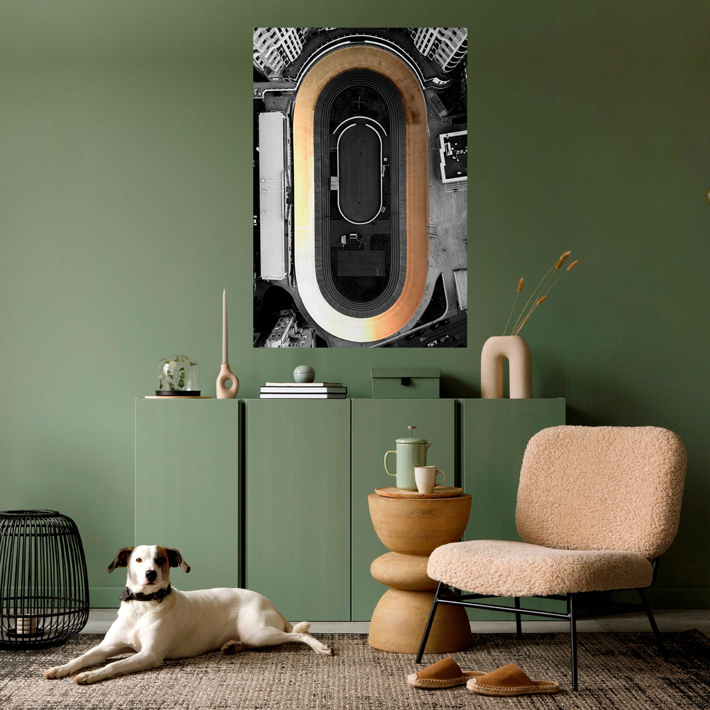 EDGE OF THE TRACK Poster Vertical Autocolante