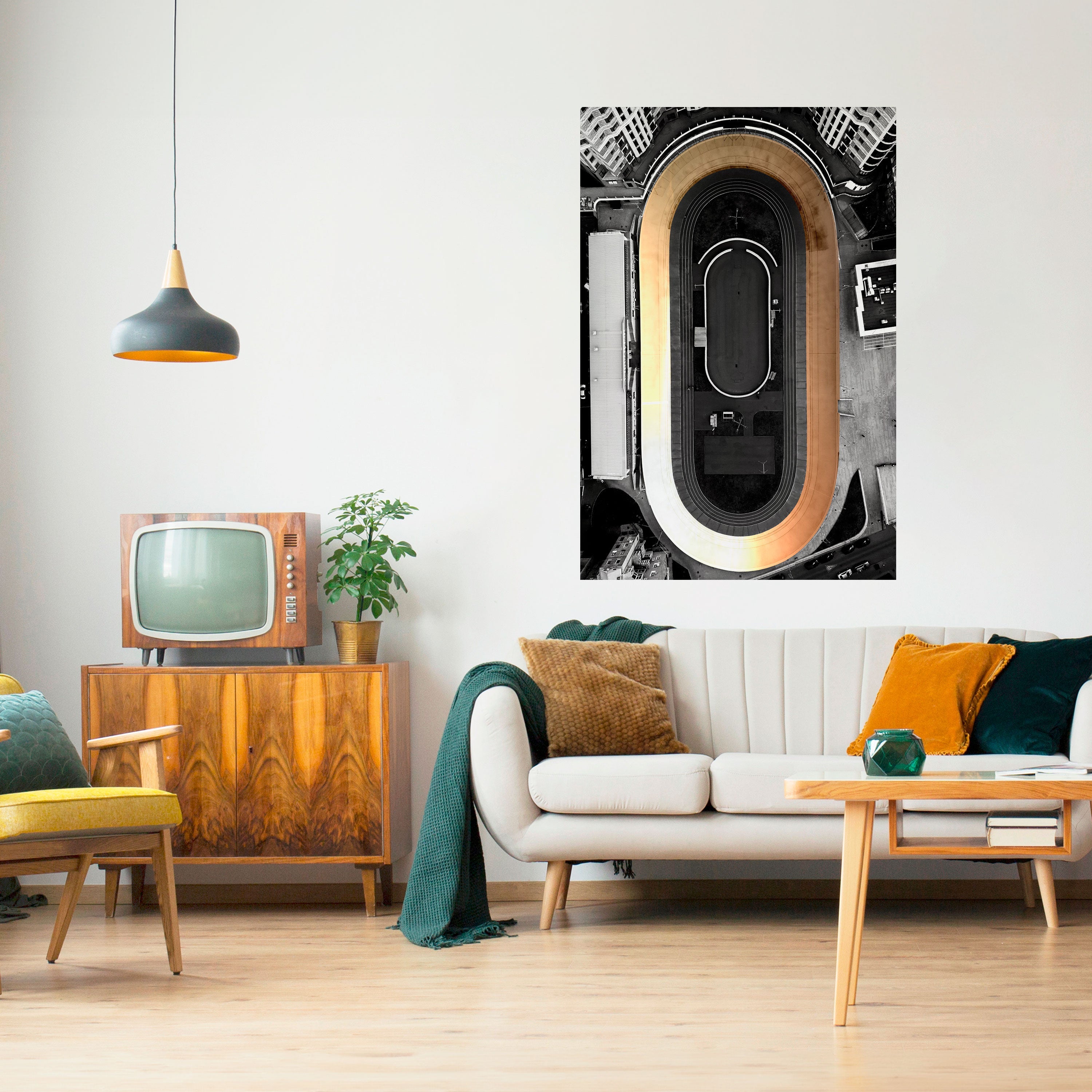 EDGE OF THE TRACK Peel and Stick Vertical Poster