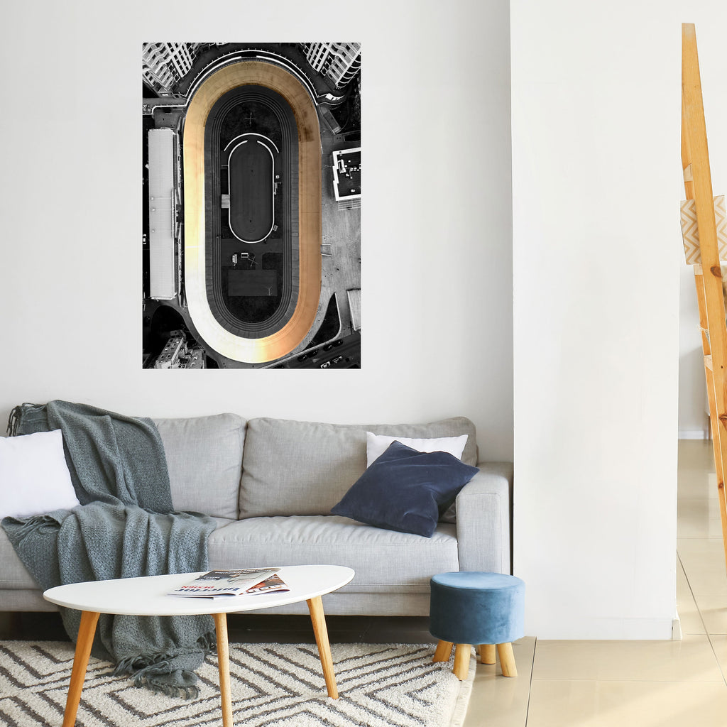 EDGE OF THE TRACK Poster Vertical Autocolante