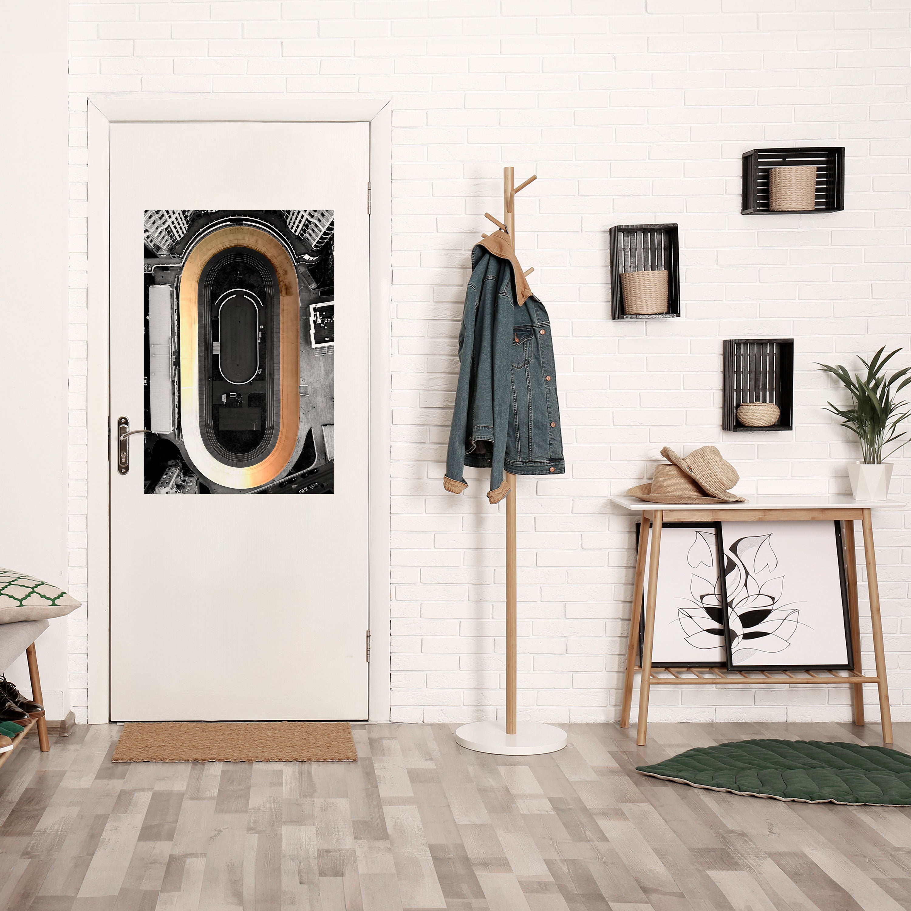 EDGE OF THE TRACK Poster Vertical Autocolante