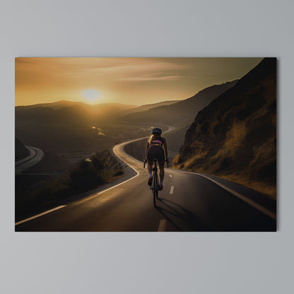 RIDE INTO GOLD Horizontal Canvas Print