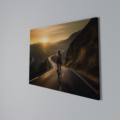 RIDE INTO GOLD Horizontal Canvas Print