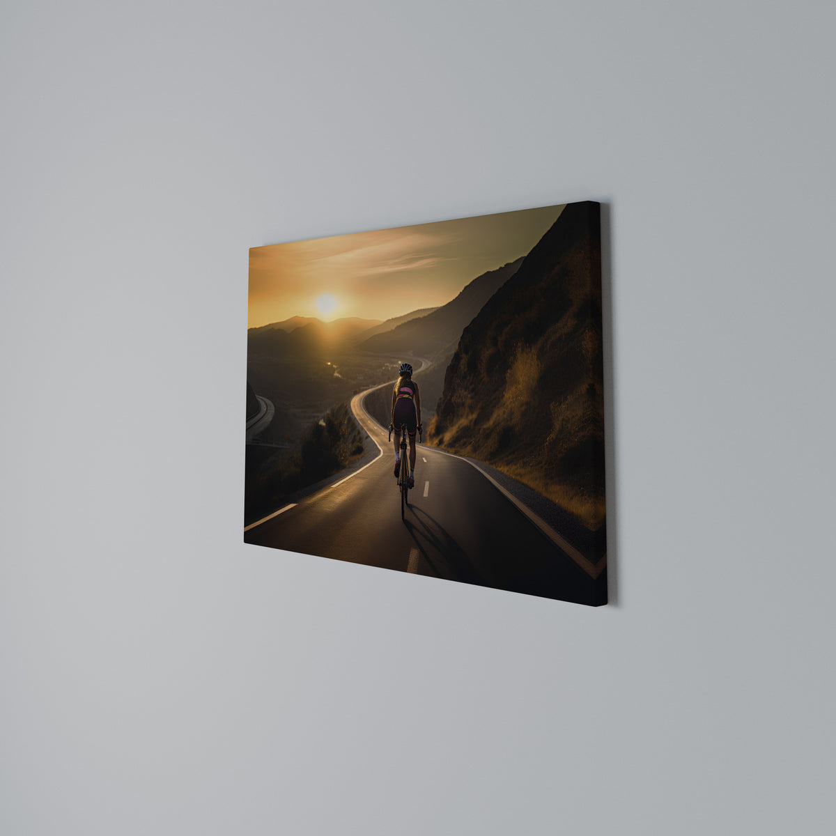 RIDE INTO GOLD Horizontal Canvas Print