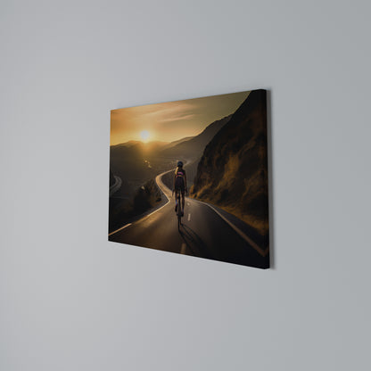 RIDE INTO GOLD Horizontal Canvas Print