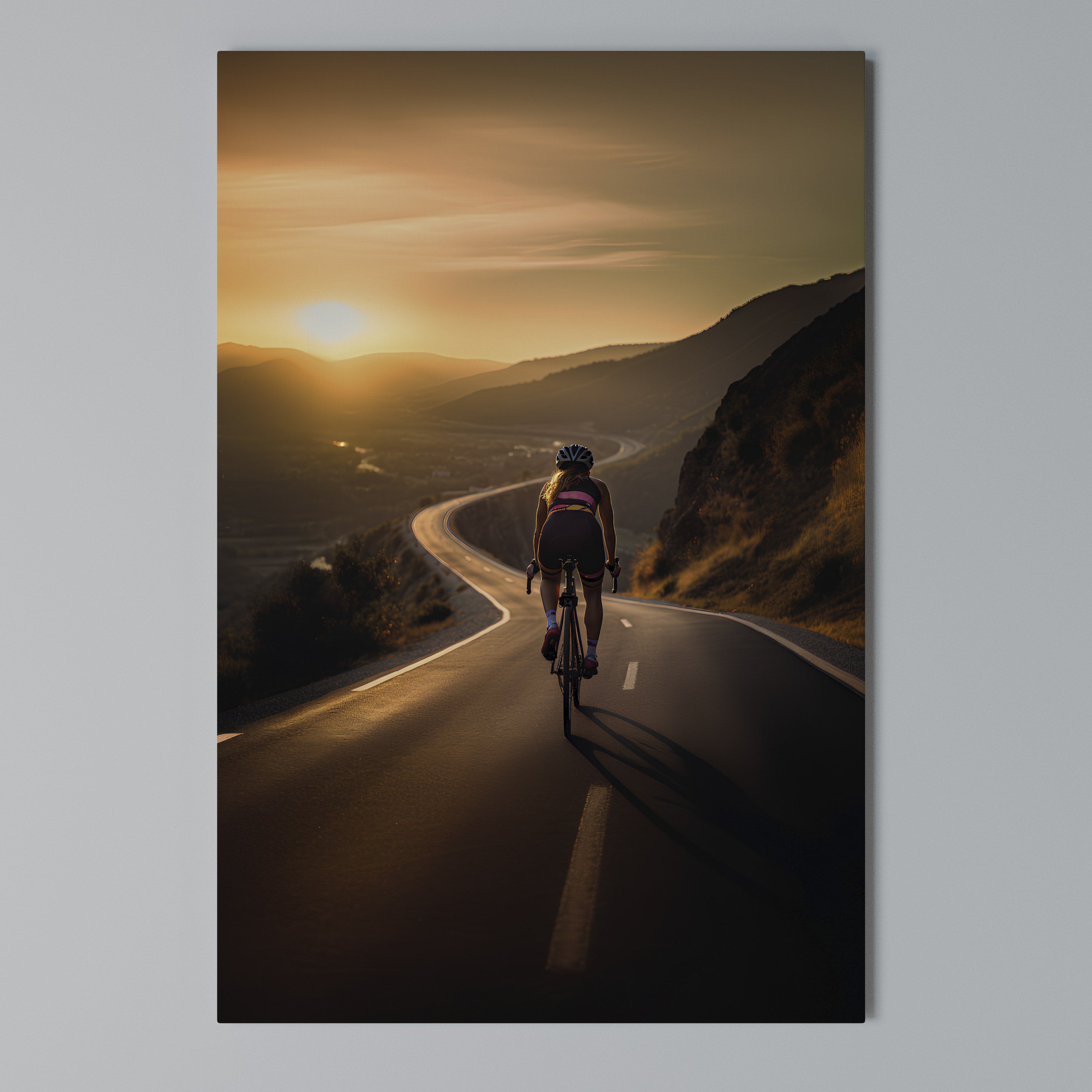 RIDE INTO GOLD Quadro em tela vertical