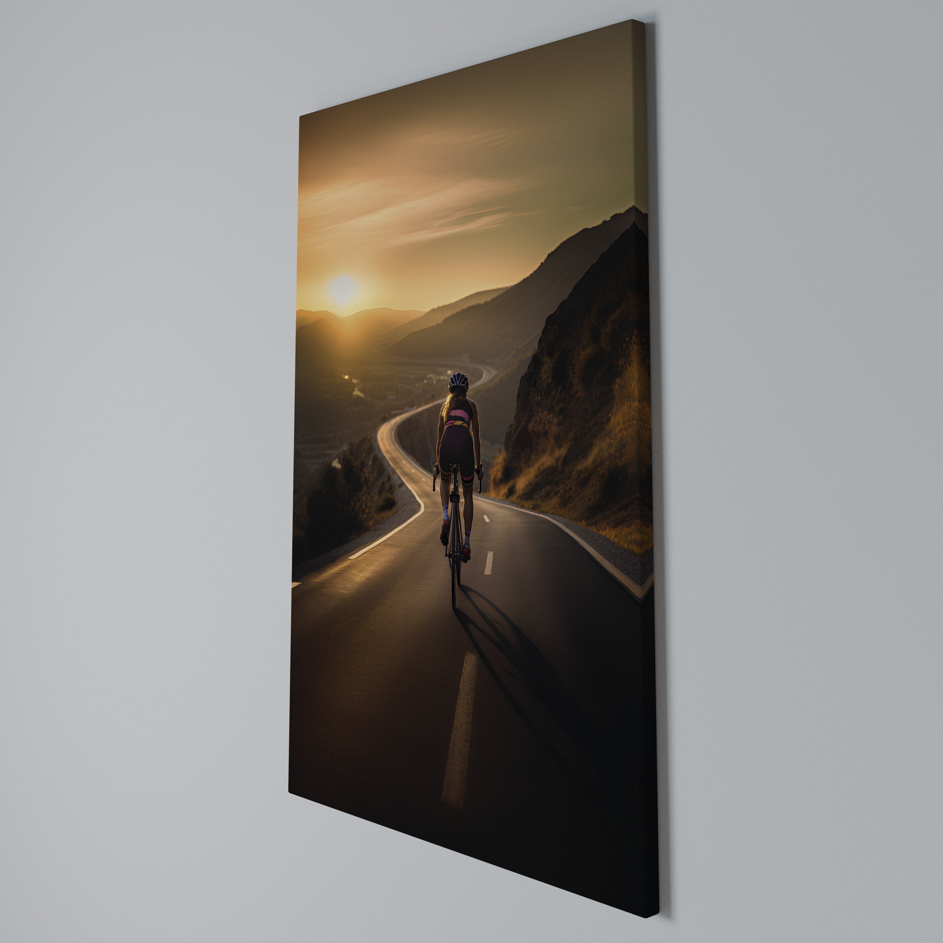 RIDE INTO GOLD Quadro em tela vertical