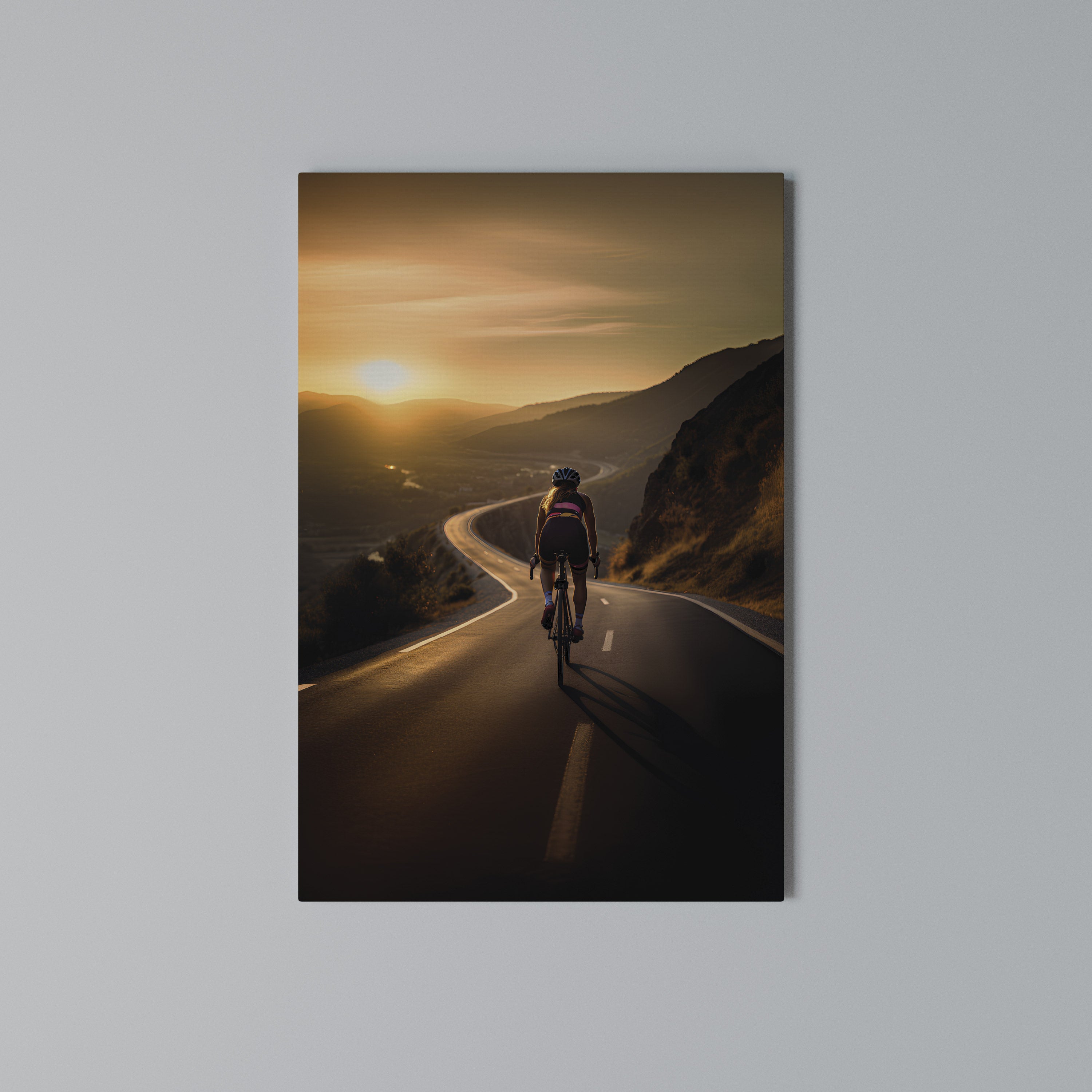RIDE INTO GOLD Quadro em tela vertical