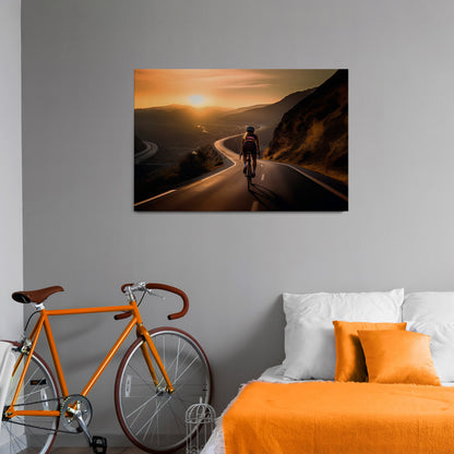 RIDE INTO GOLD Horizontal Canvas Print