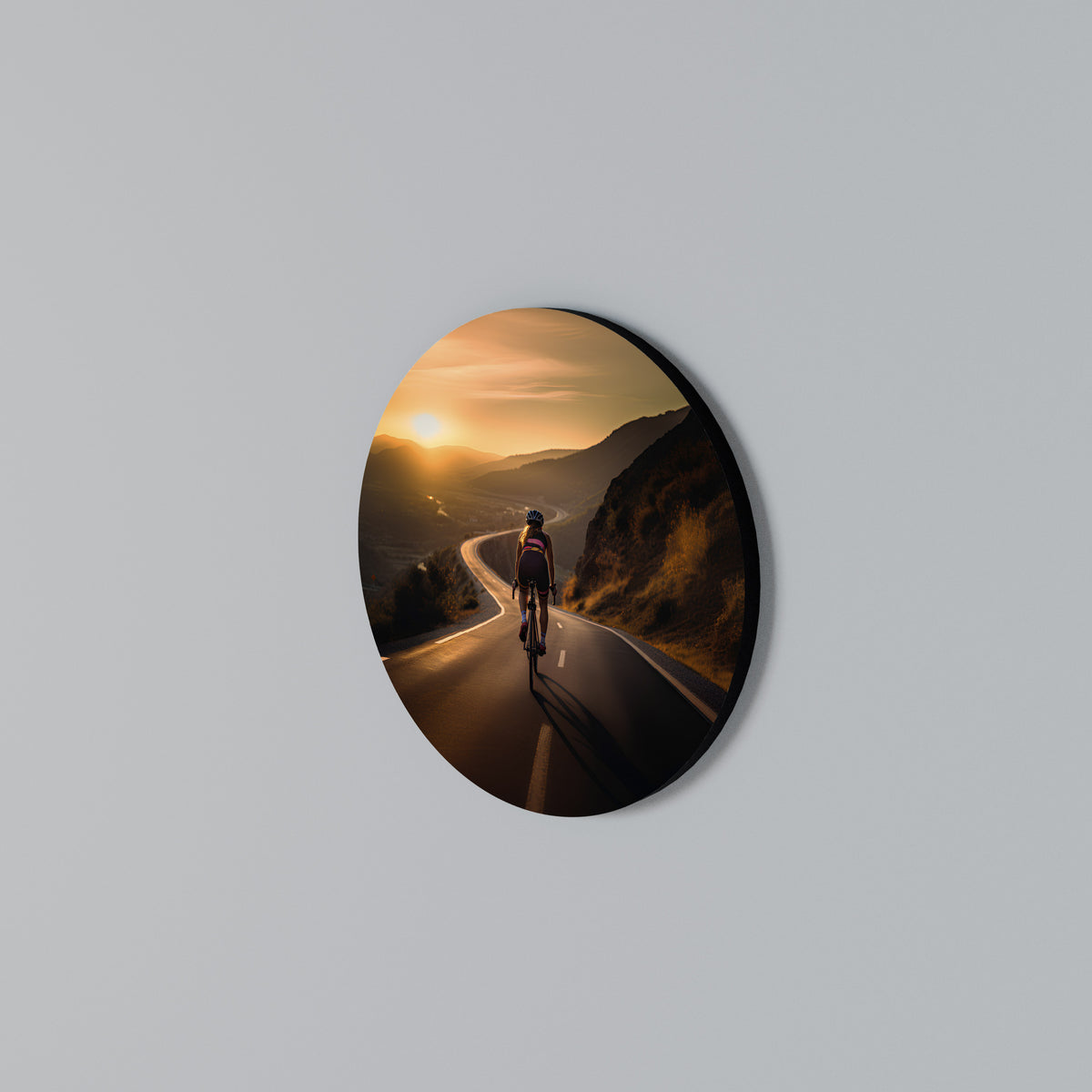 RIDE INTO GOLD Arte de Parede Redonda