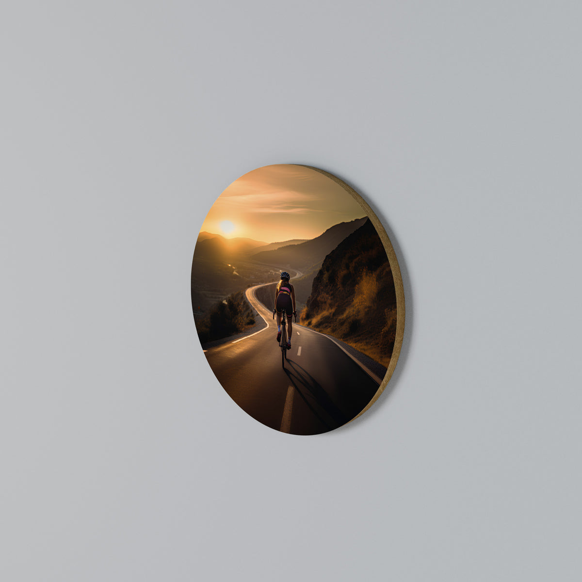 RIDE INTO GOLD Arte de Parede Redonda