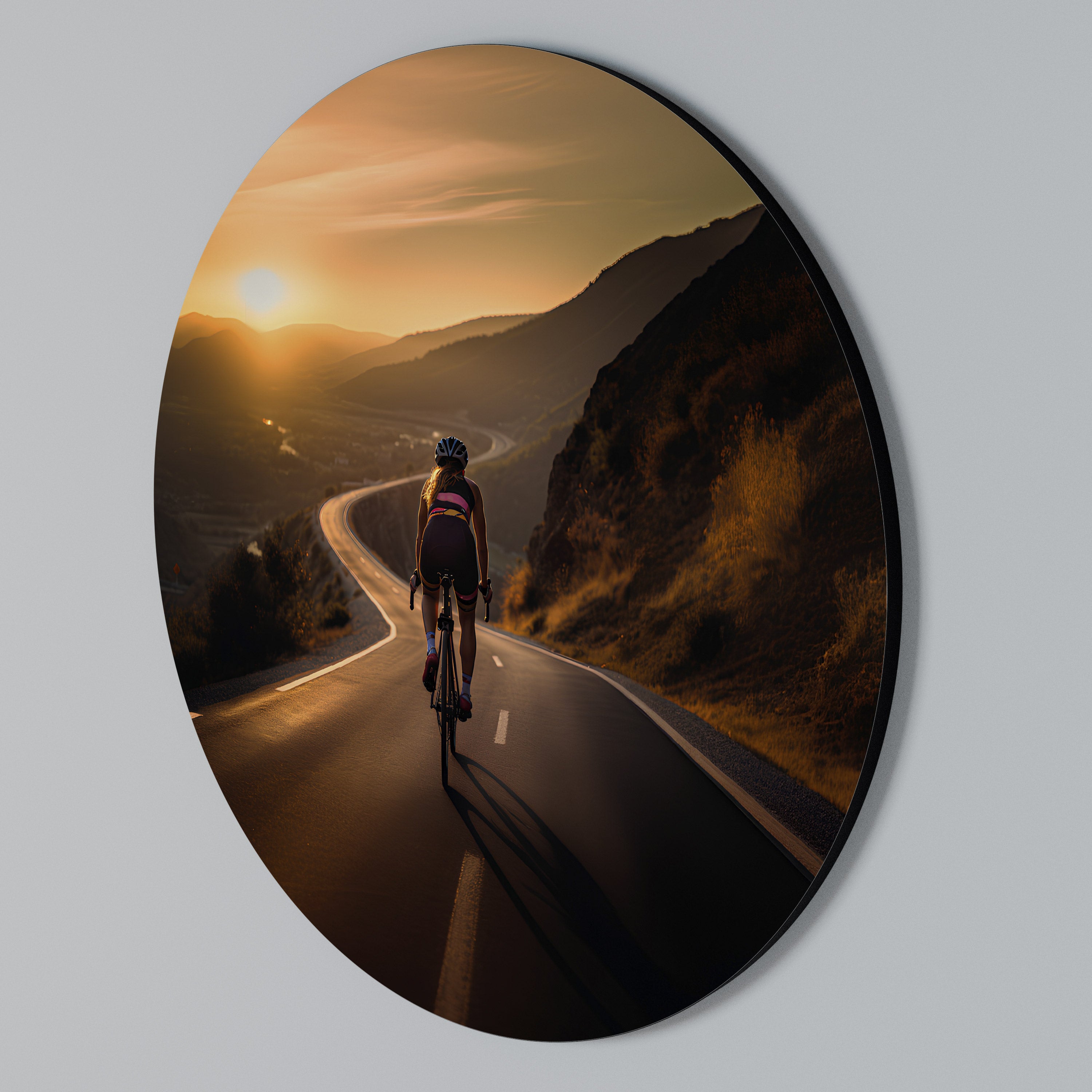 RIDE INTO GOLD Arte de Parede Redonda