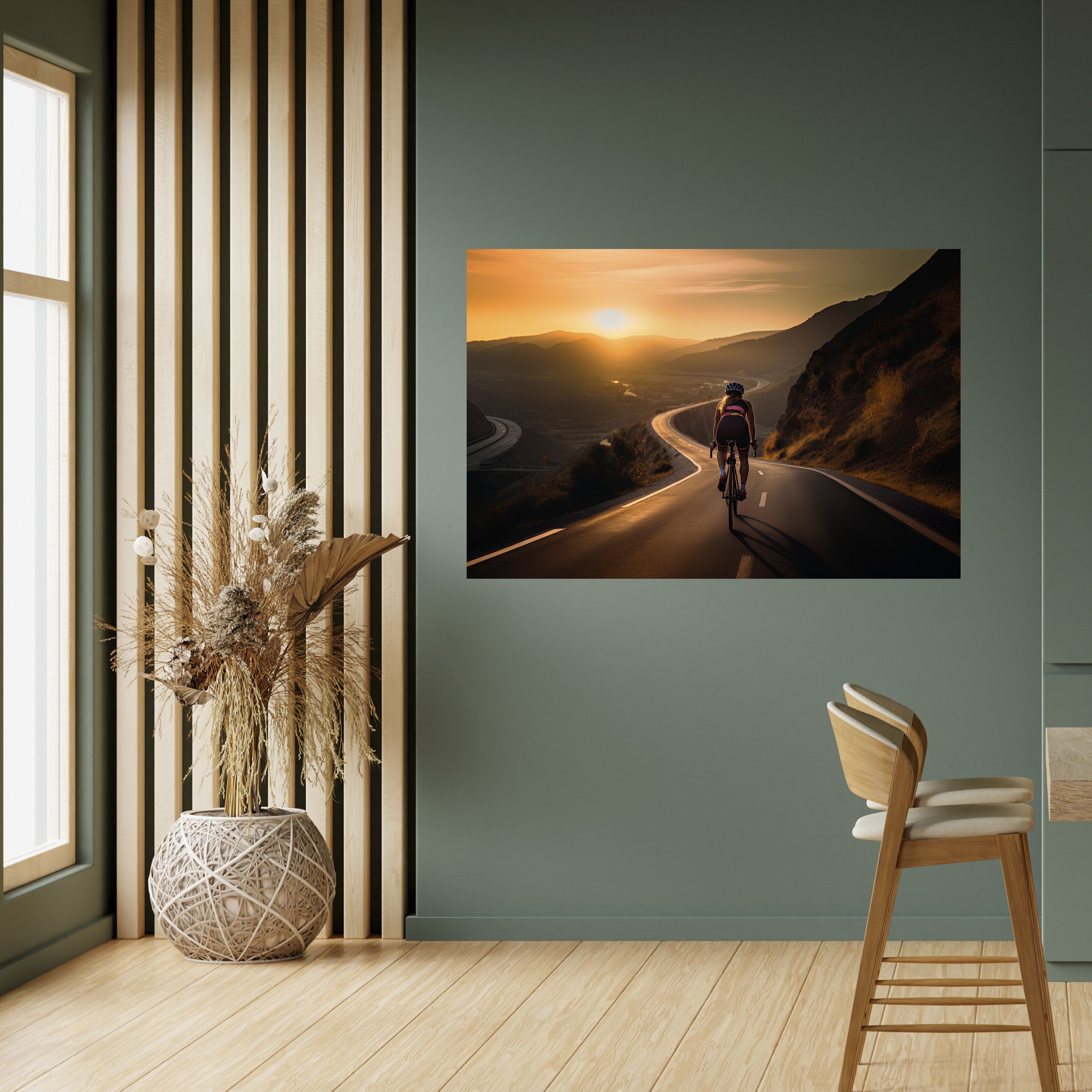 RIDE INTO GOLD Peel and Stick Horizontal Poster