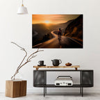 RIDE INTO GOLD Peel and Stick Horizontal Poster