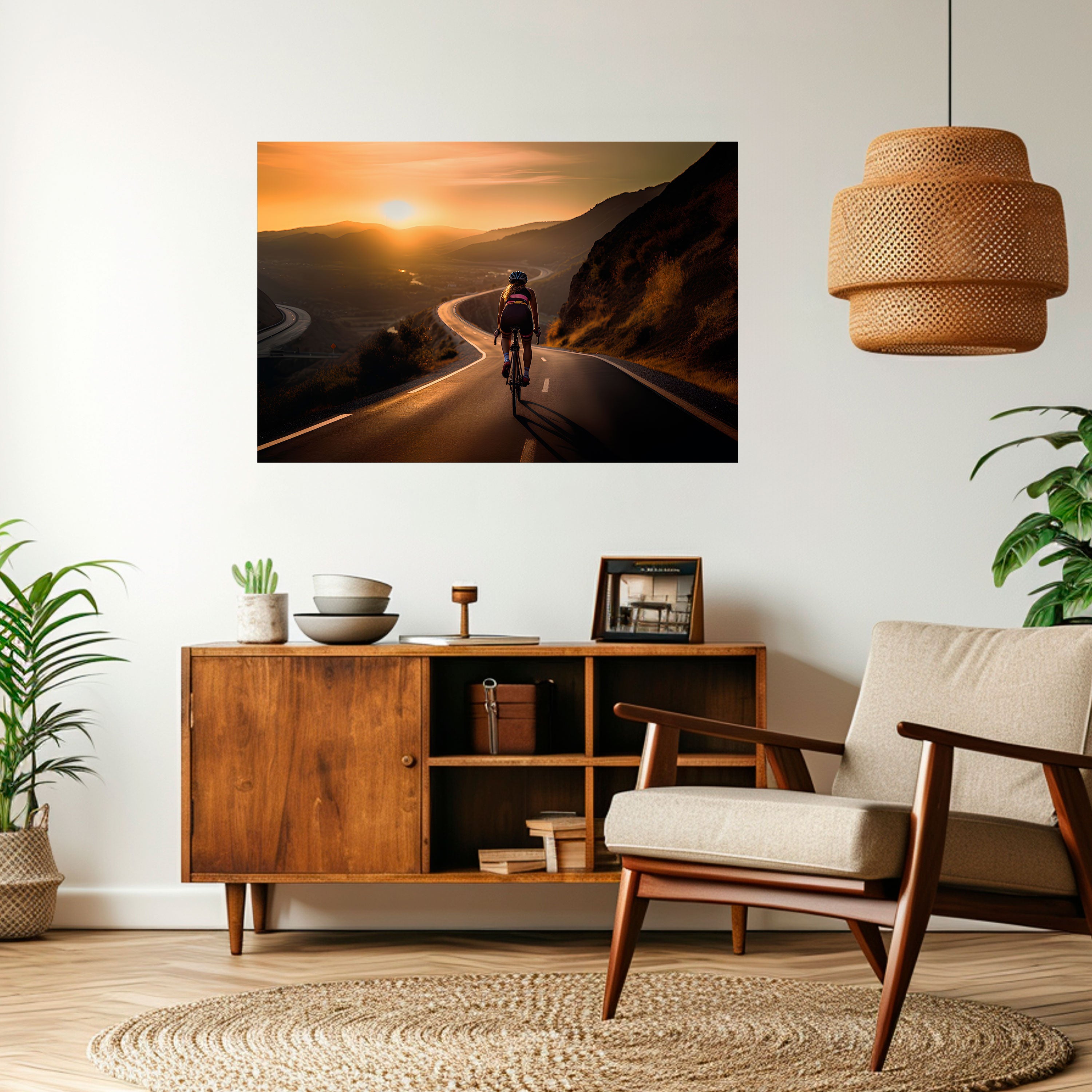 RIDE INTO GOLD Peel and Stick Horizontal Poster