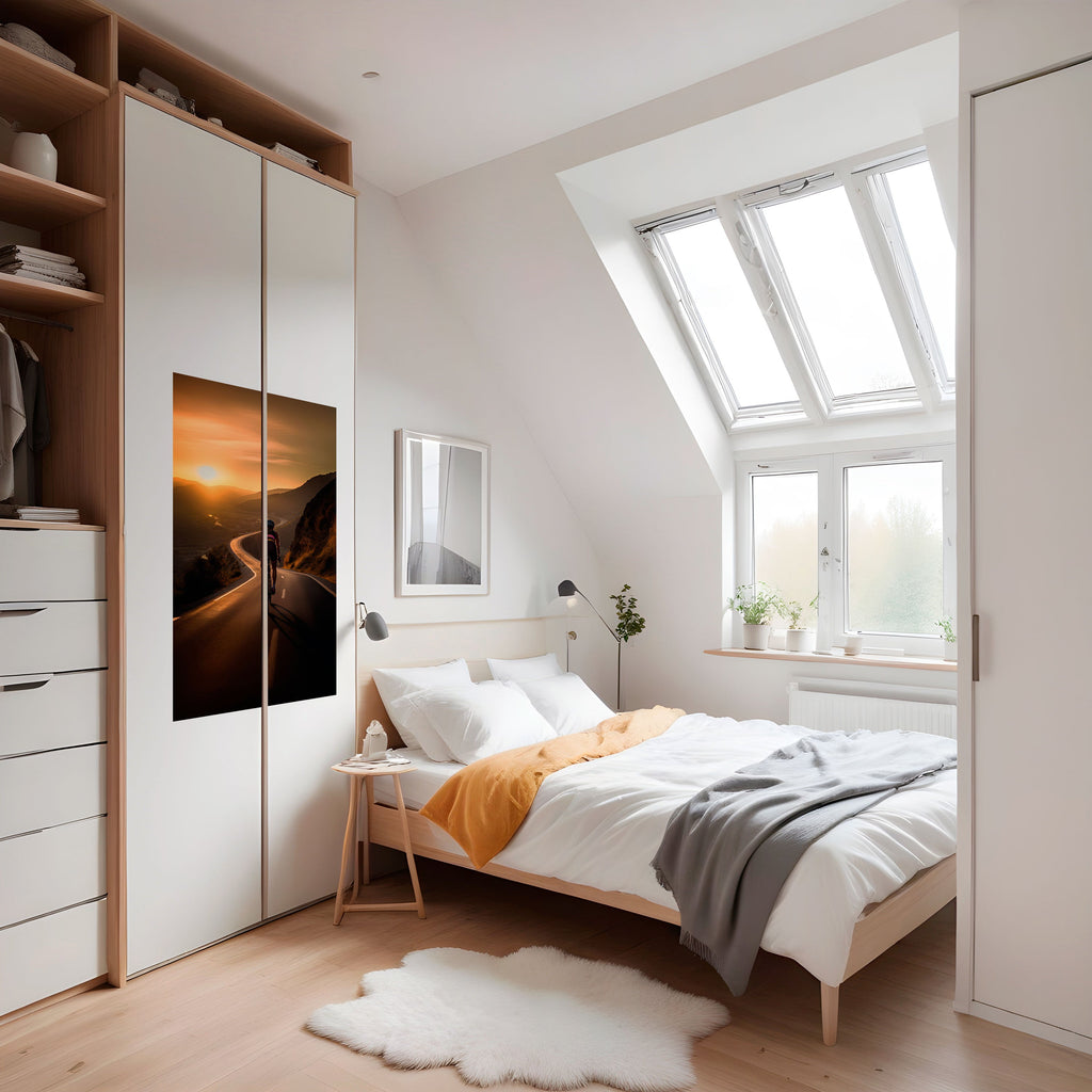 RIDE INTO GOLD Peel and Stick Vertical Poster