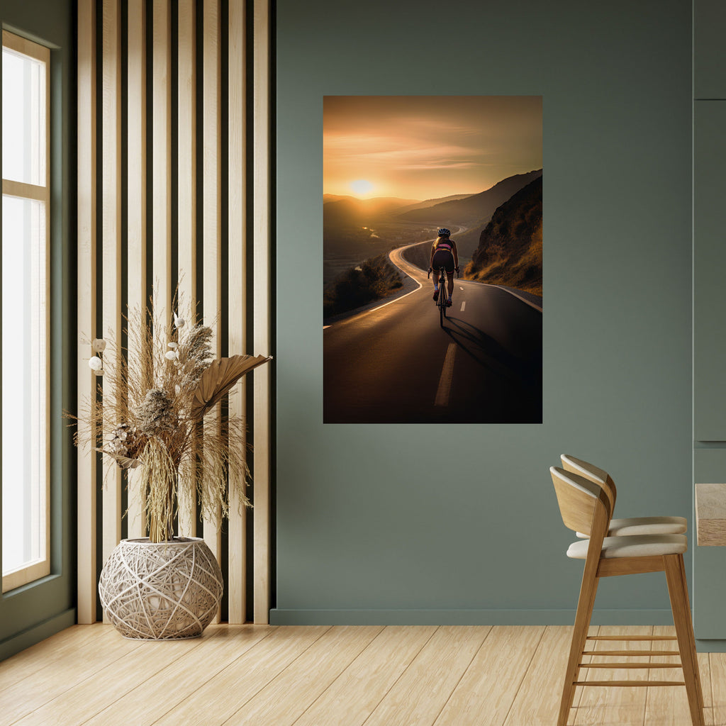 RIDE INTO GOLD Peel and Stick Vertical Poster