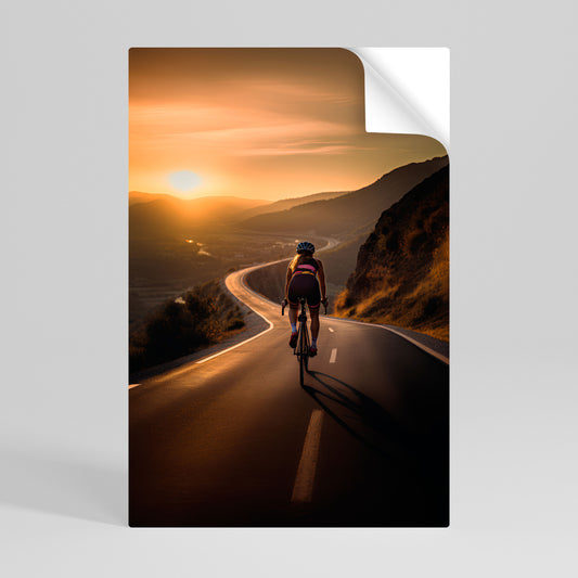 RIDE INTO GOLD Póster Autocolante Vertical
