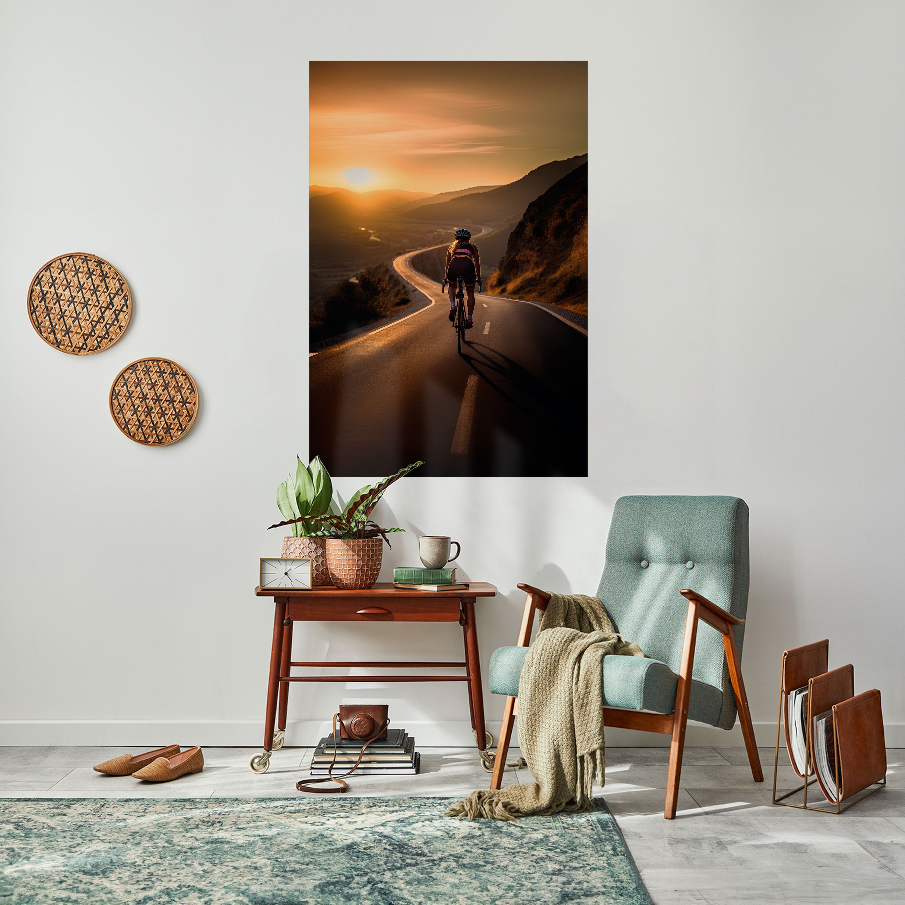 RIDE INTO GOLD Peel and Stick Vertical Poster