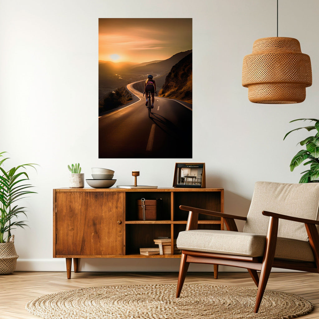 RIDE INTO GOLD Peel and Stick Vertical Poster