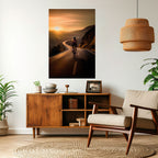 RIDE INTO GOLD Peel and Stick Vertical Poster