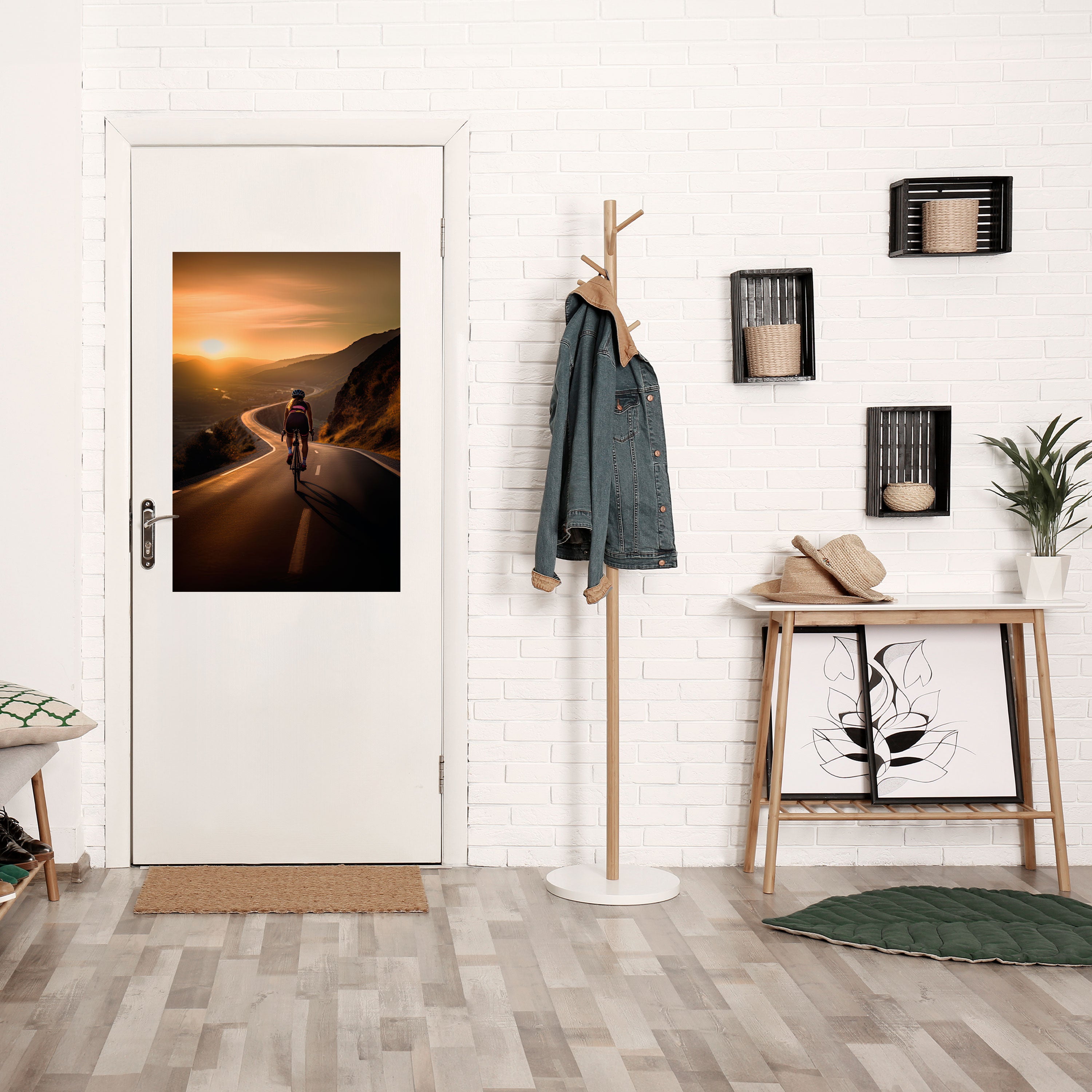 RIDE INTO GOLD Peel and Stick Vertical Poster