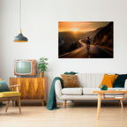 RIDE INTO GOLD Peel and Stick Horizontal Poster