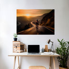 RIDE INTO GOLD Peel and Stick Horizontal Poster