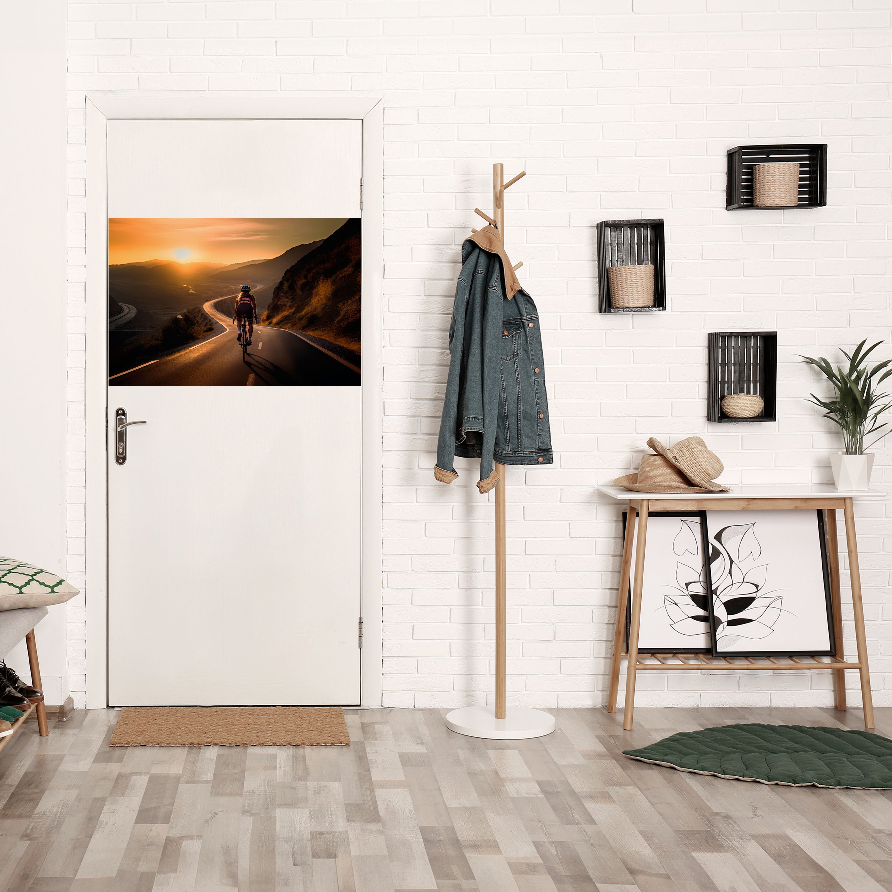 RIDE INTO GOLD Peel and Stick Horizontal Poster