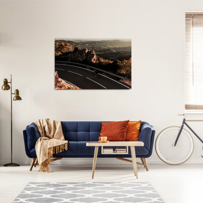 MOUNTAIN ROAD RIDE Horizontal Canvas Print