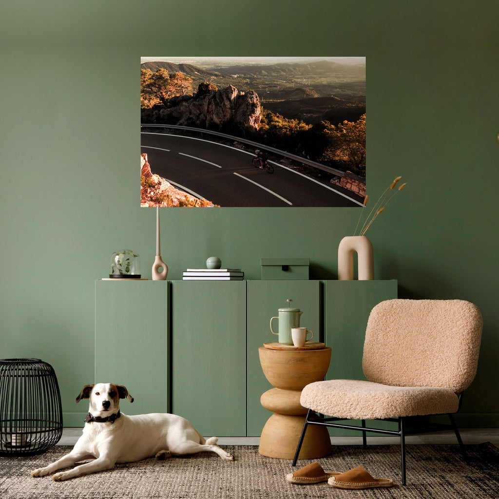 MOUNTAIN ROAD RIDE Peel and Stick Horizontal Poster