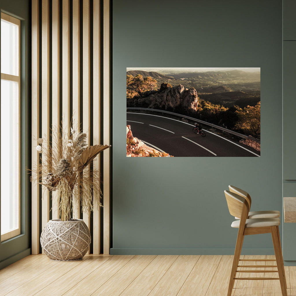 MOUNTAIN ROAD RIDE Peel and Stick Horizontal Poster