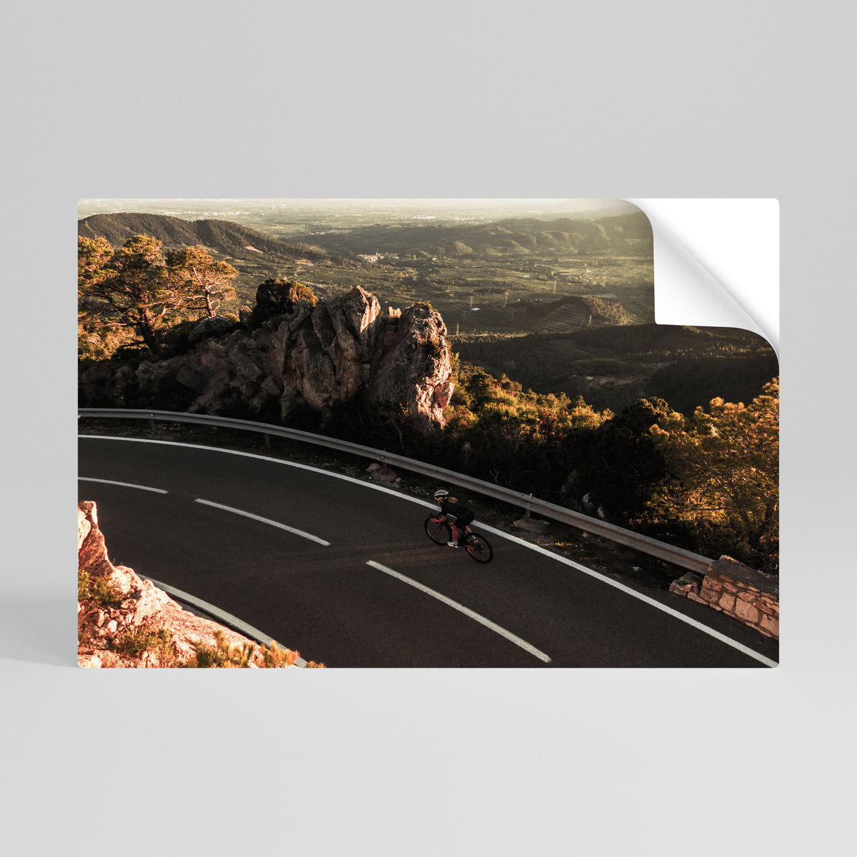 MOUNTAIN ROAD RIDE Póster Autocolante Horizontal