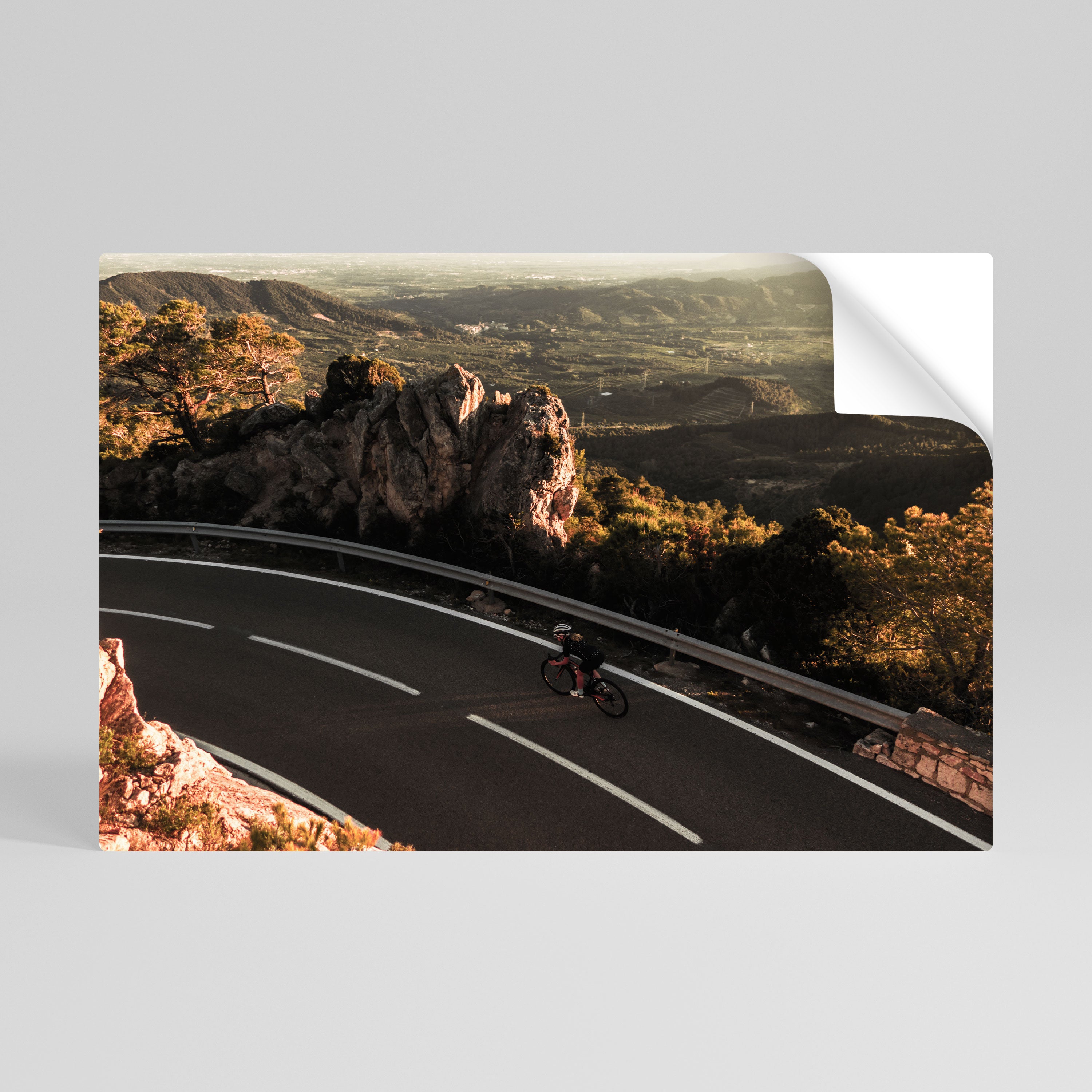 MOUNTAIN ROAD RIDE Póster Autocolante Horizontal