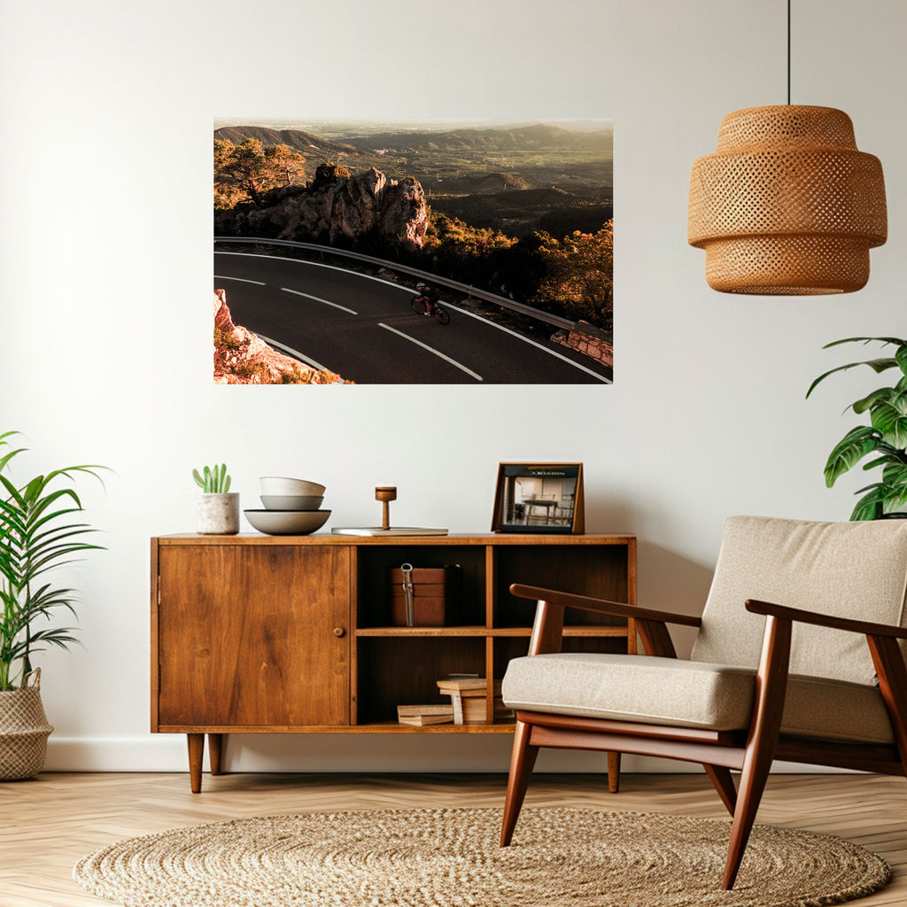 MOUNTAIN ROAD RIDE Peel and Stick Horizontal Poster