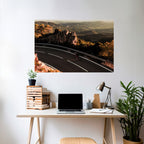 MOUNTAIN ROAD RIDE Peel and Stick Horizontal Poster