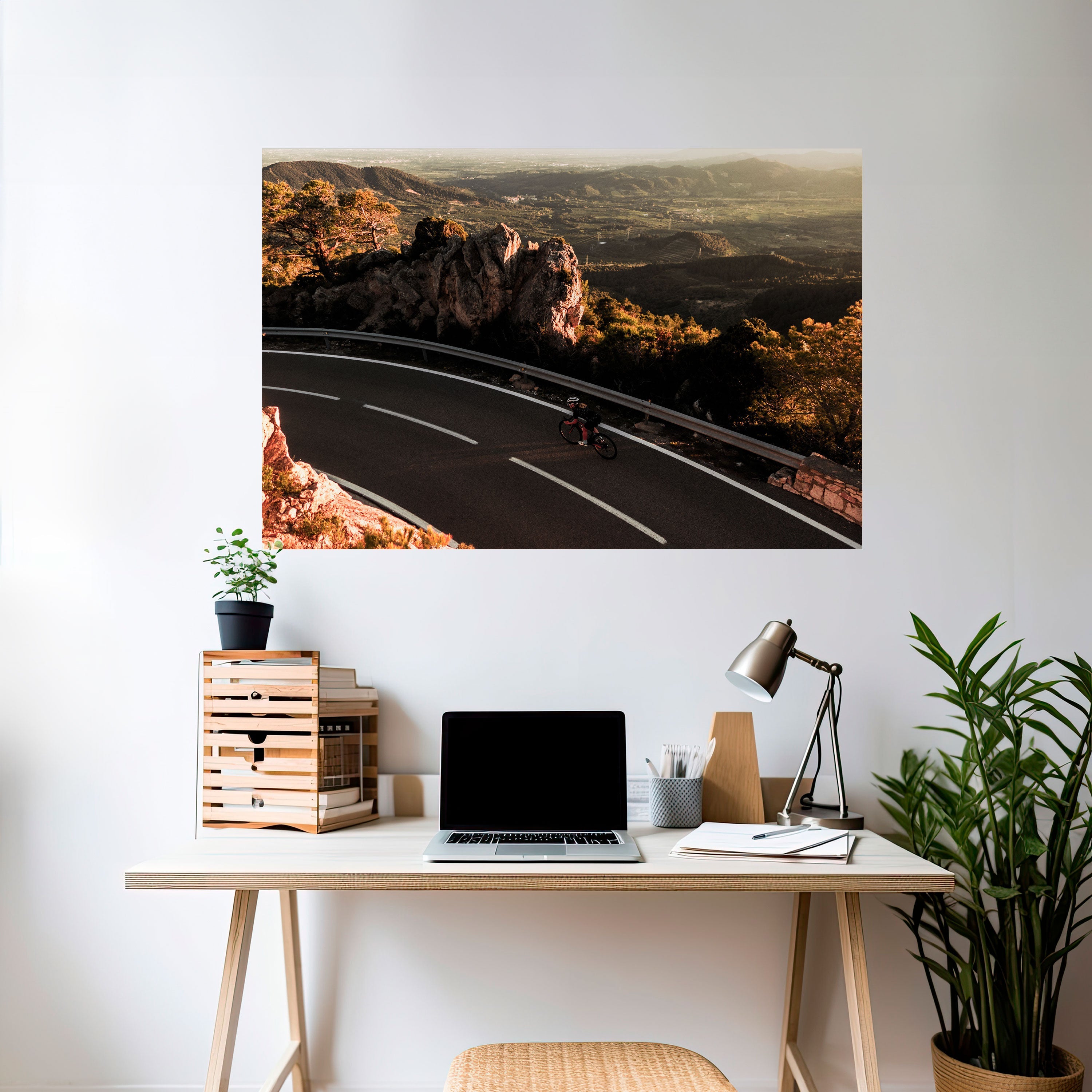 MOUNTAIN ROAD RIDE Peel and Stick Horizontal Poster