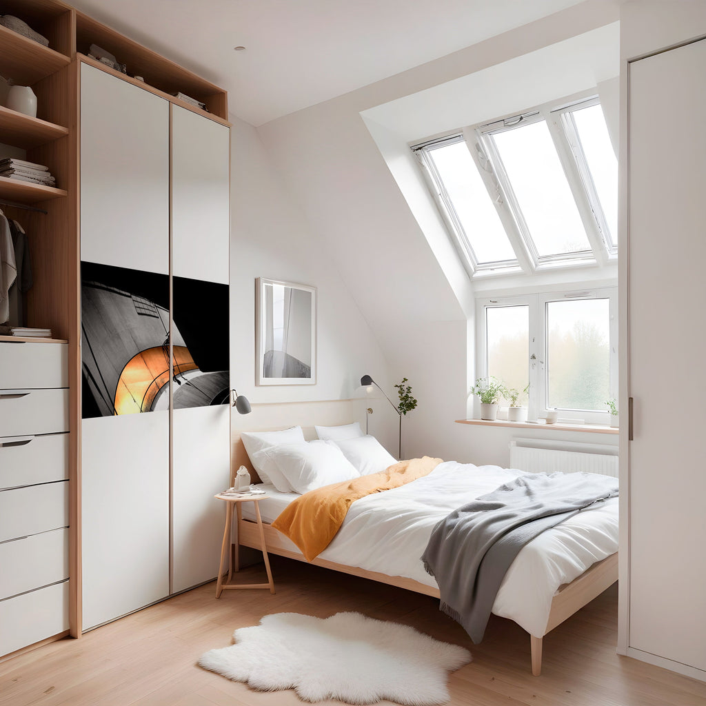 ORANGE ARC AMBIENCE Peel and Stick Horizontal Poster