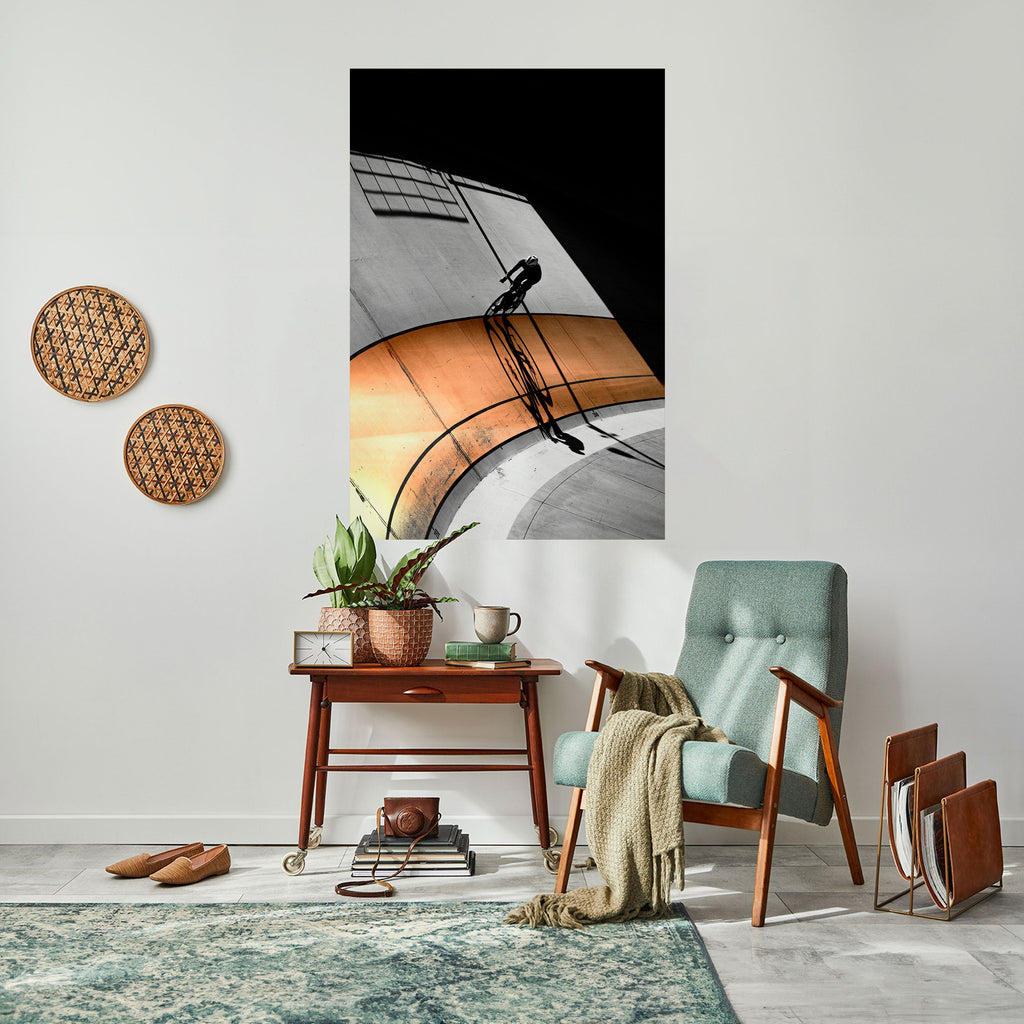 ORANGE ARC AMBIENCE Peel and Stick Vertical Poster