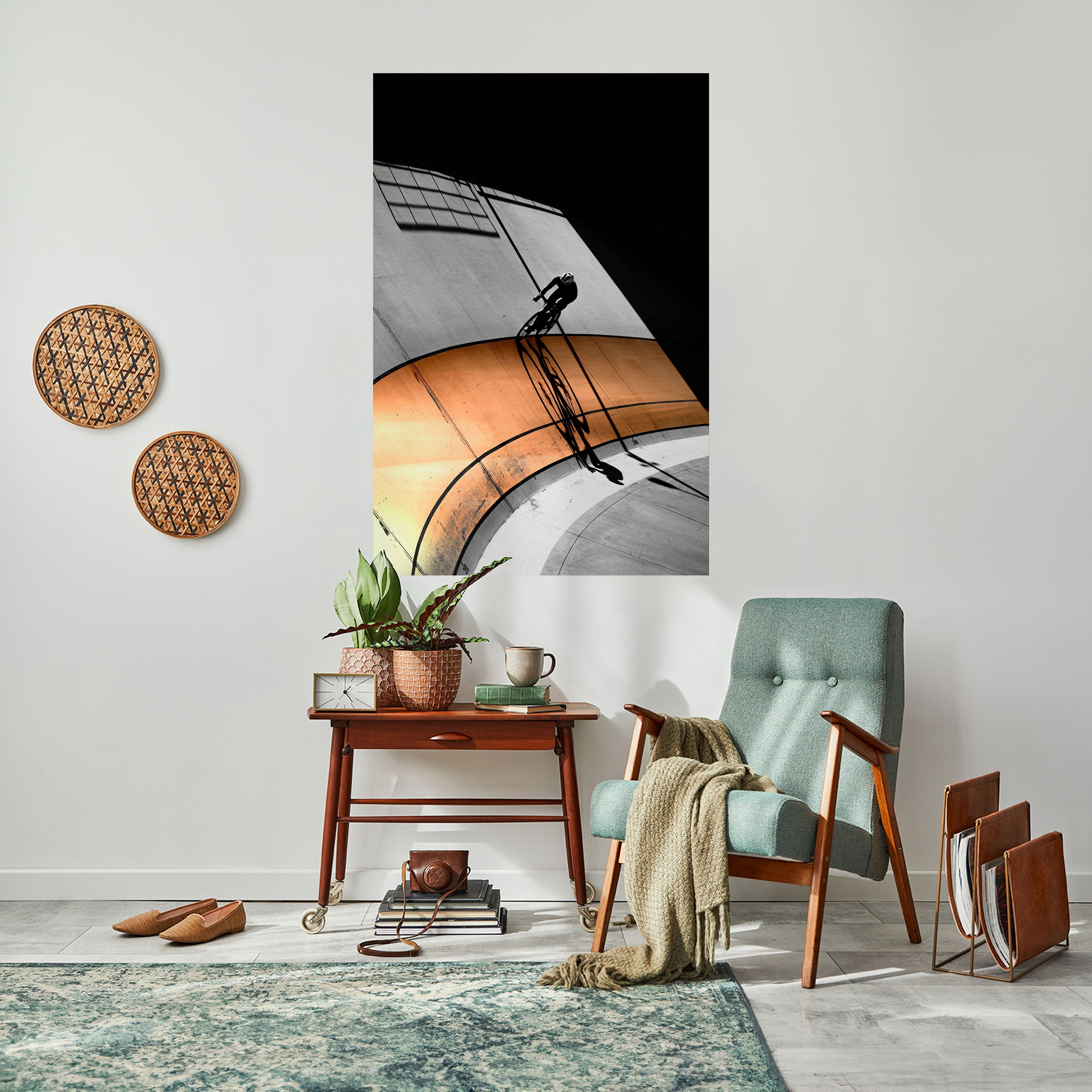 ORANGE ARC AMBIENCE Peel and Stick Vertical Poster