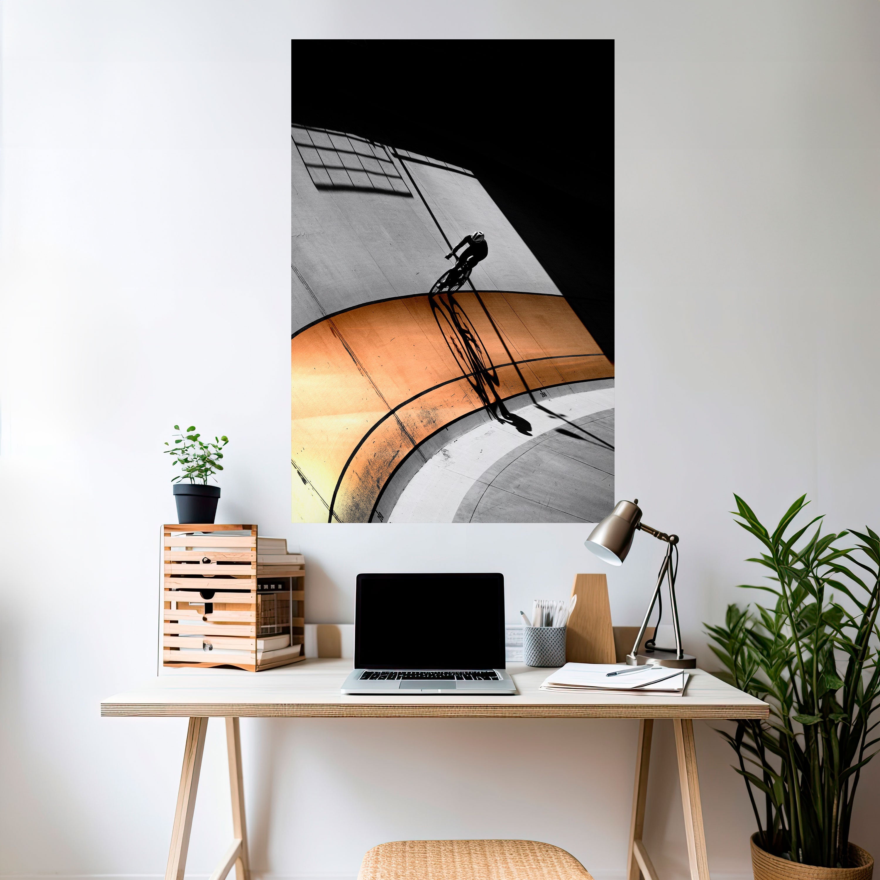 ORANGE ARC AMBIENCE Peel and Stick Vertical Poster