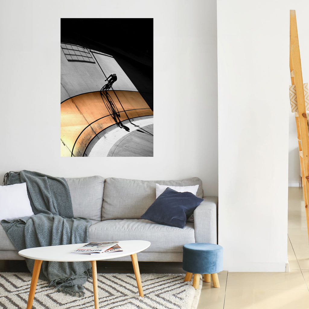 ORANGE ARC AMBIENCE Peel and Stick Vertical Poster