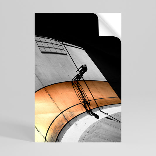 ORANGE ARC AMBIENCE Póster Autocolante Vertical
