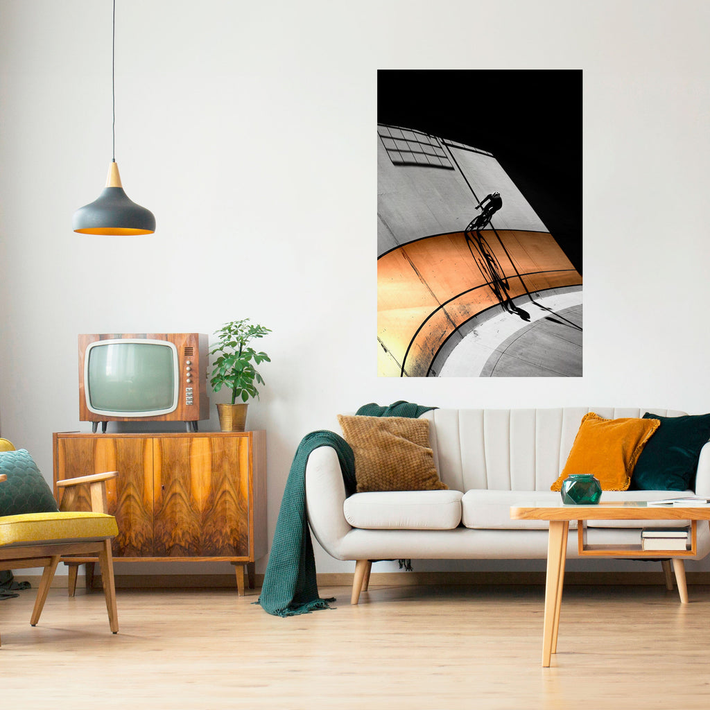 ORANGE ARC AMBIENCE Peel and Stick Vertical Poster