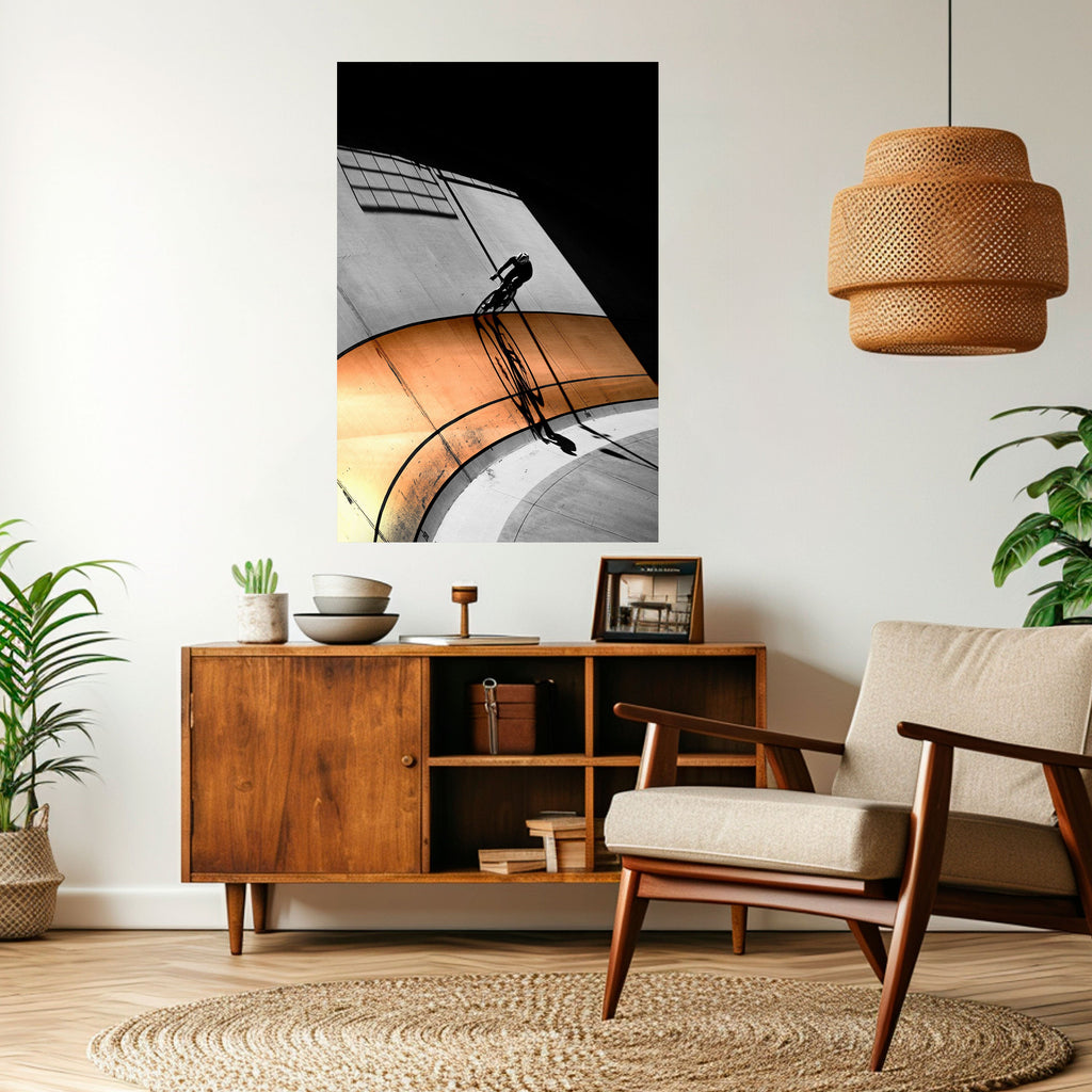 ORANGE ARC AMBIENCE Peel and Stick Vertical Poster