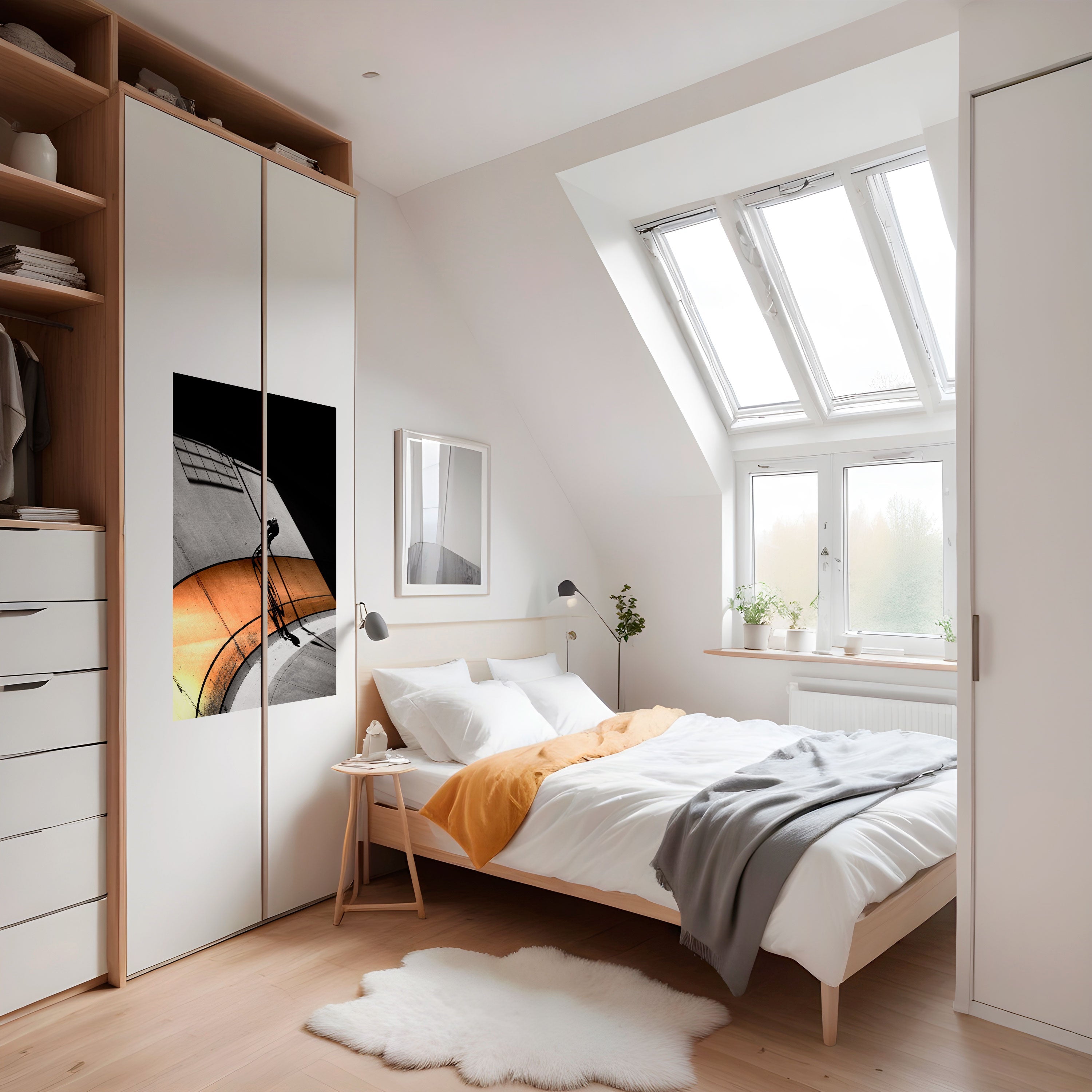 ORANGE ARC AMBIENCE Peel and Stick Vertical Poster