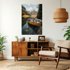TRANQUIL LAKE JOURNEY Poster Vertical Autocolante