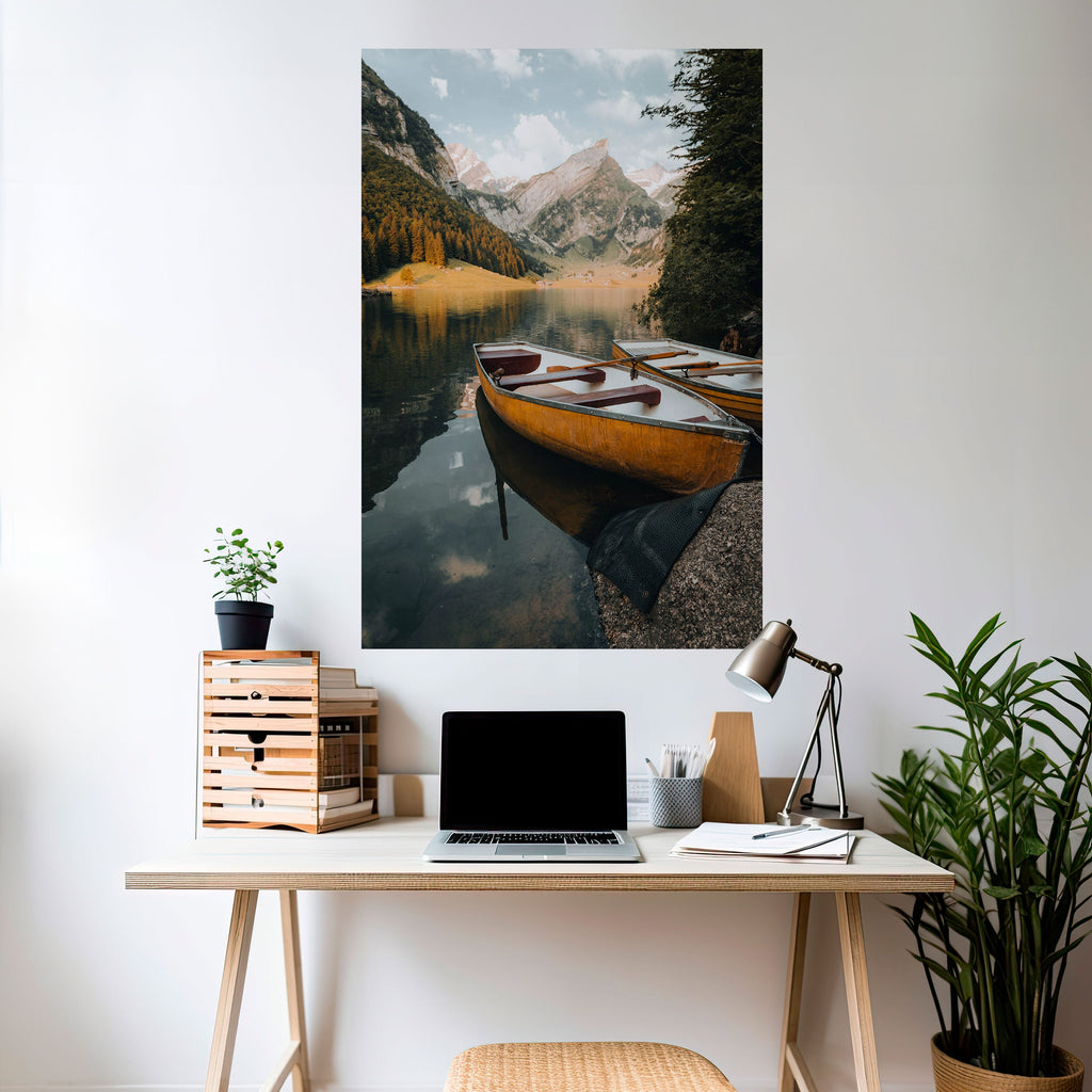 TRANQUIL LAKE JOURNEY Poster Vertical Autocolante