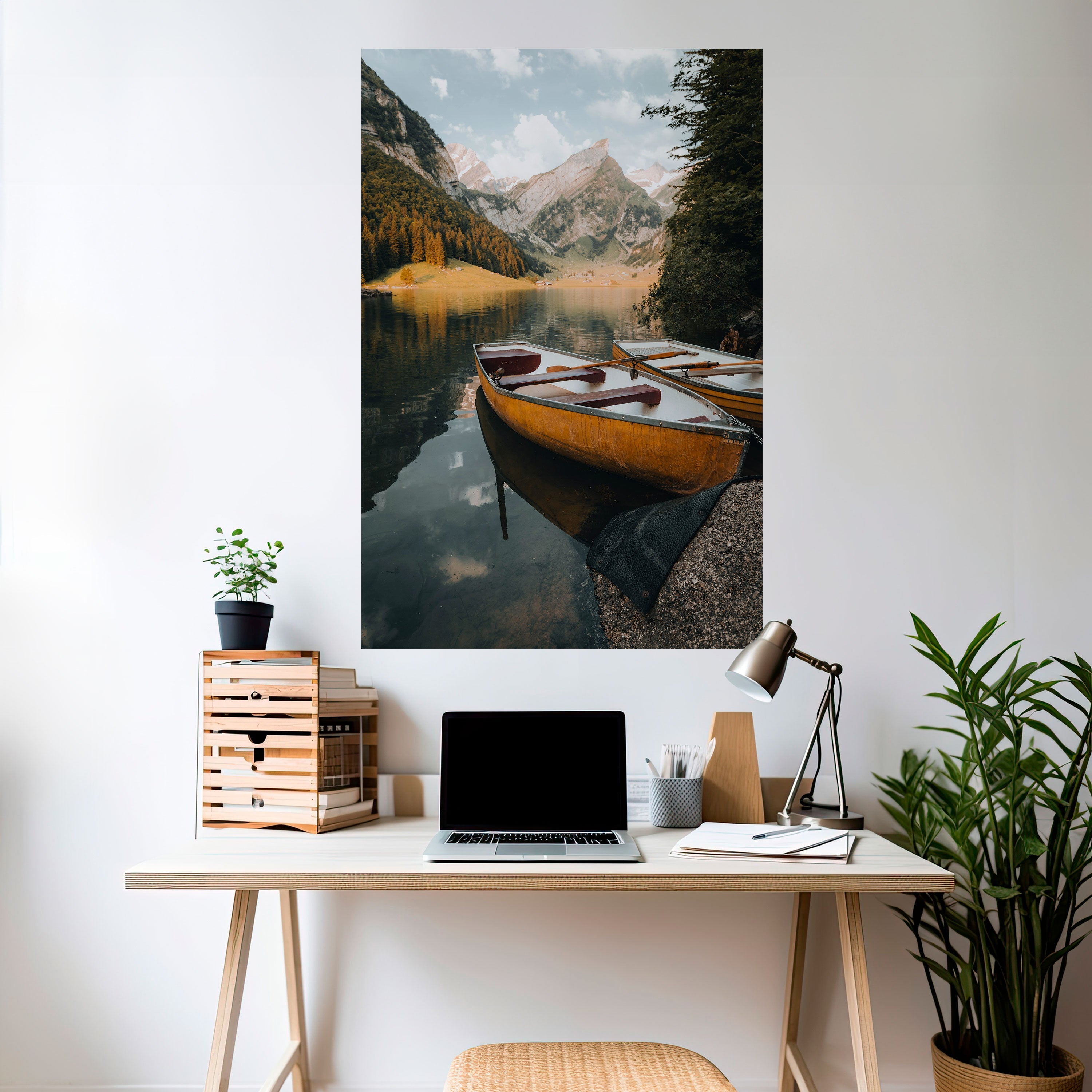 TRANQUIL LAKE JOURNEY Poster Vertical Autocolante