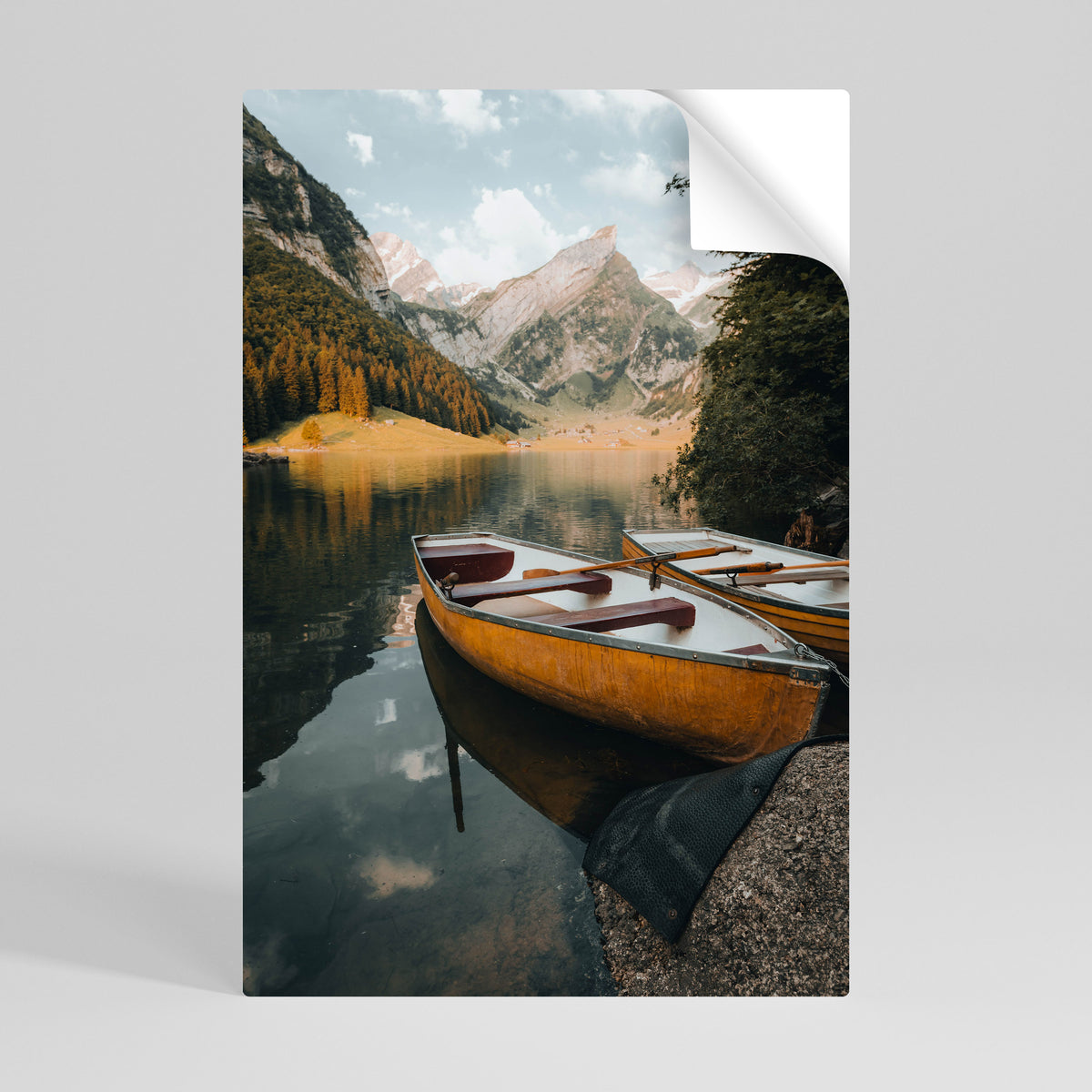 TRANQUIL LAKE JOURNEY Póster Autocolante Vertical